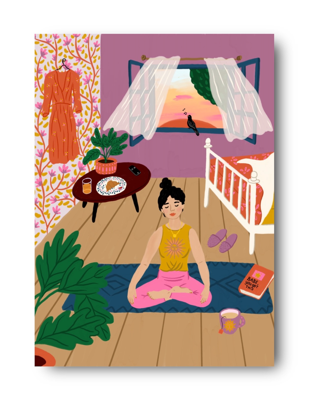 A5 ART PRINT MORNING ROUTINE YOGA