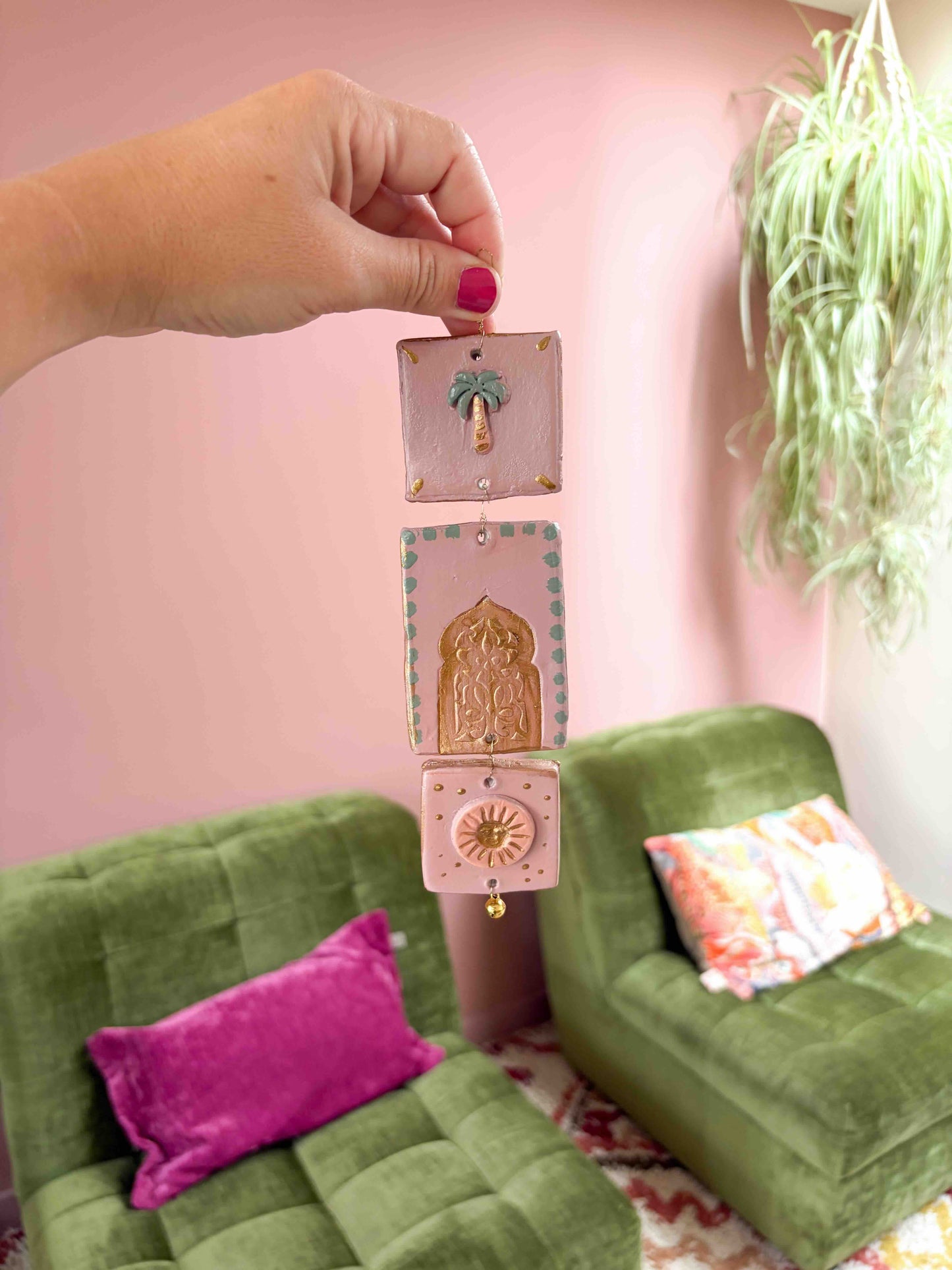 WANDHANGER PINK PALM