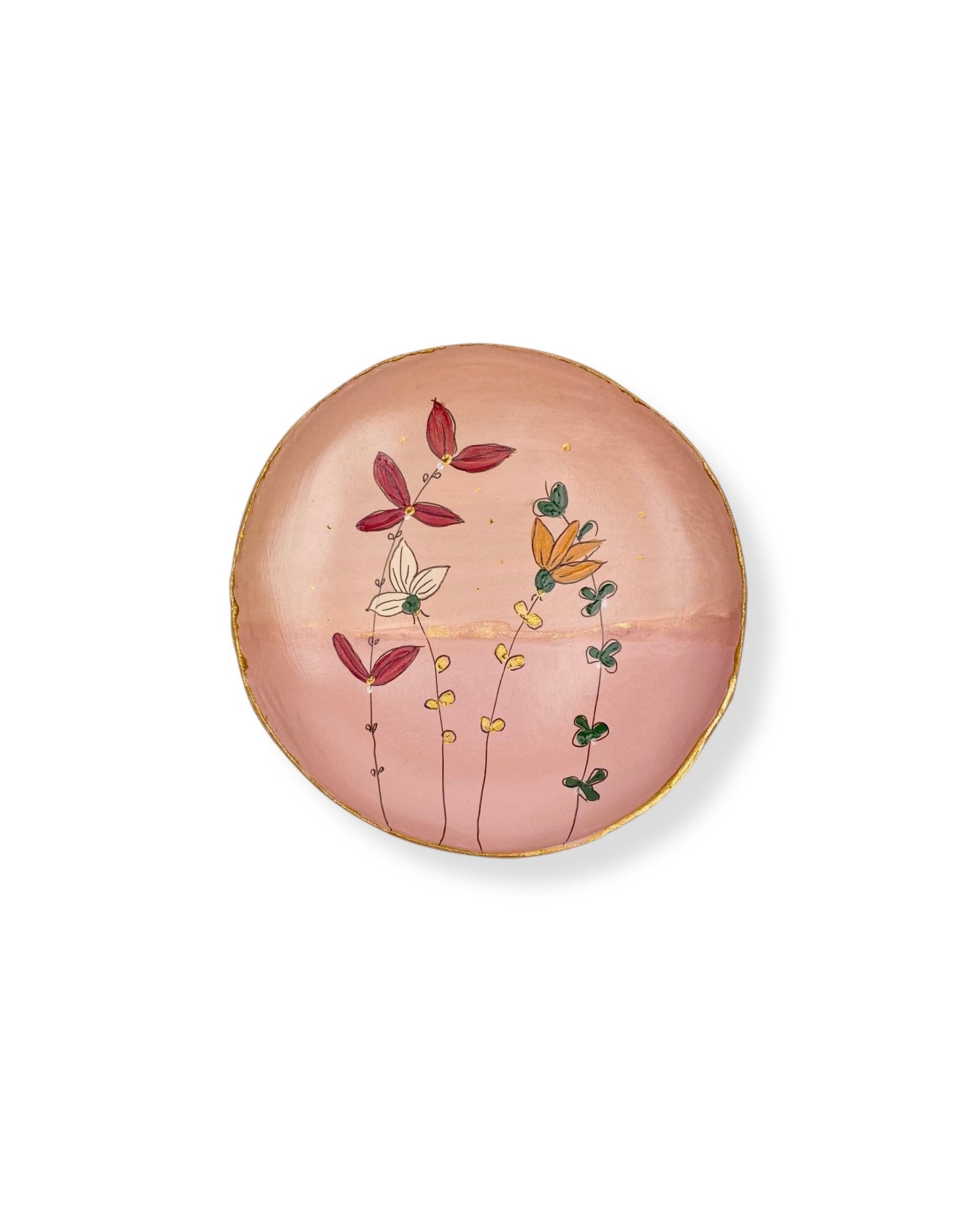 WANDBORD PINK FLOWERS