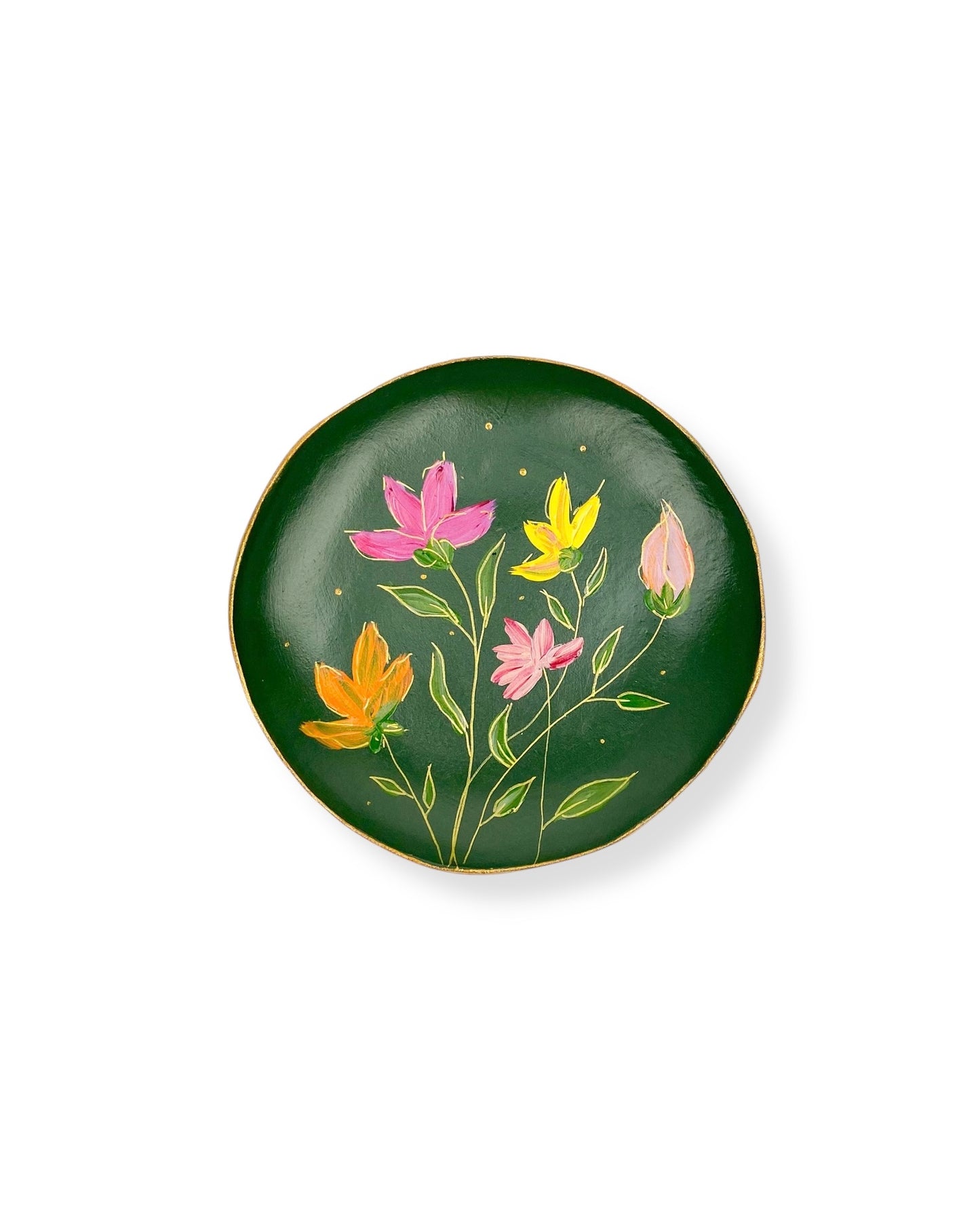 WANDBORD GREEN FLOWERS