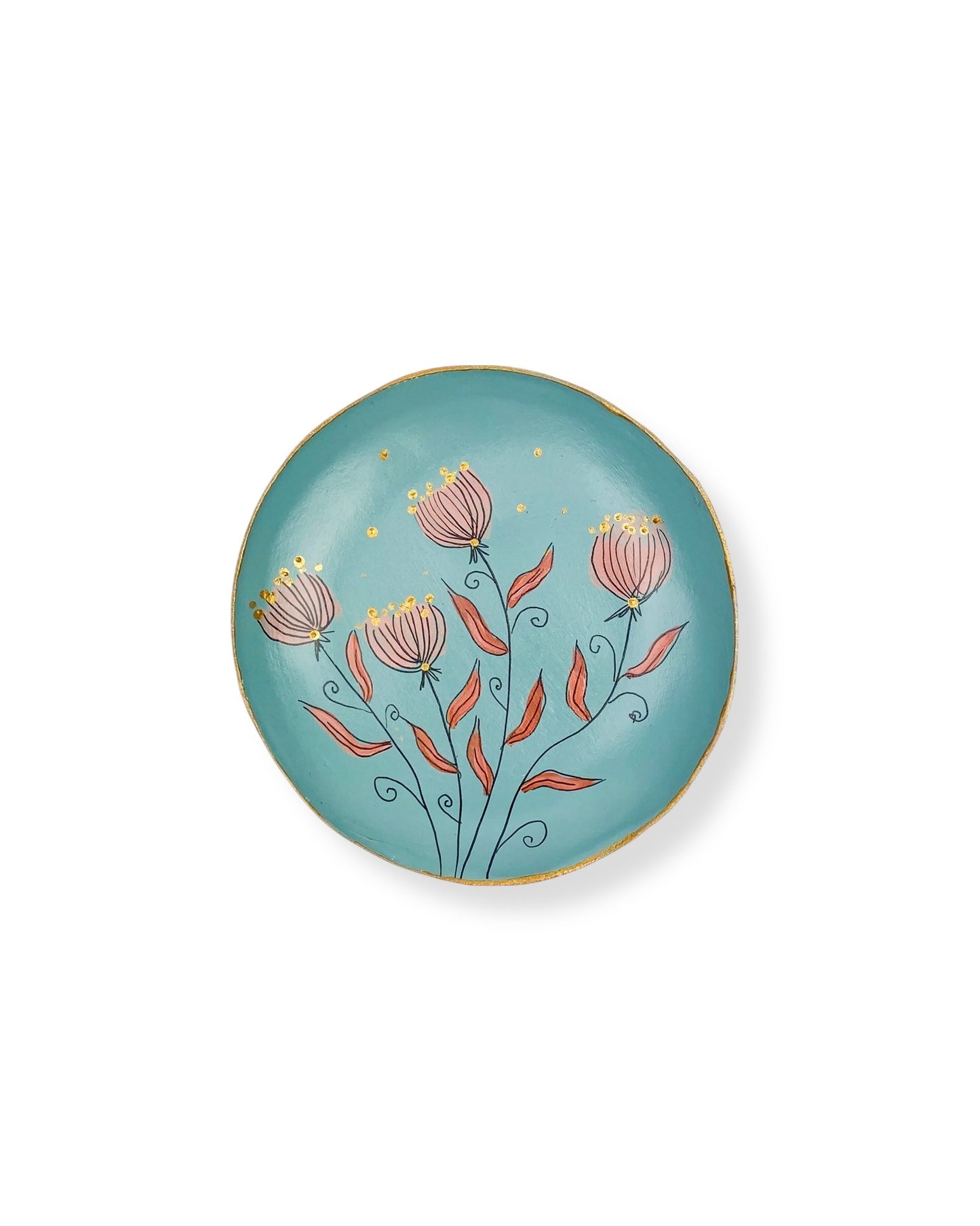 WANDBORD BLUE FLOWERS