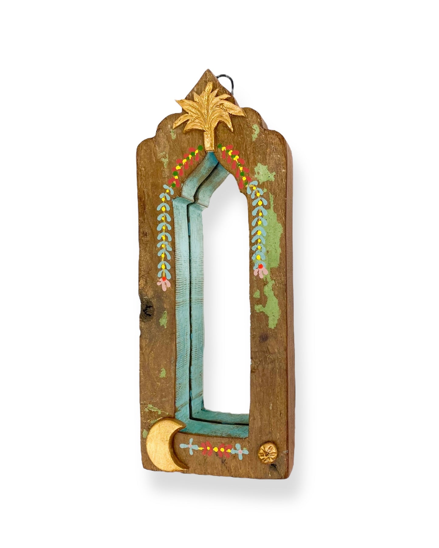 VINTAGE HOUTEN SPIEGEL PALM