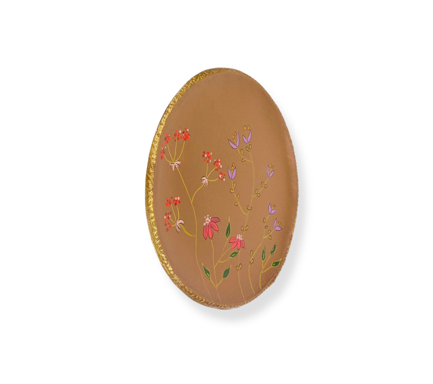 XL WANDBORD BROWN FLOWERS