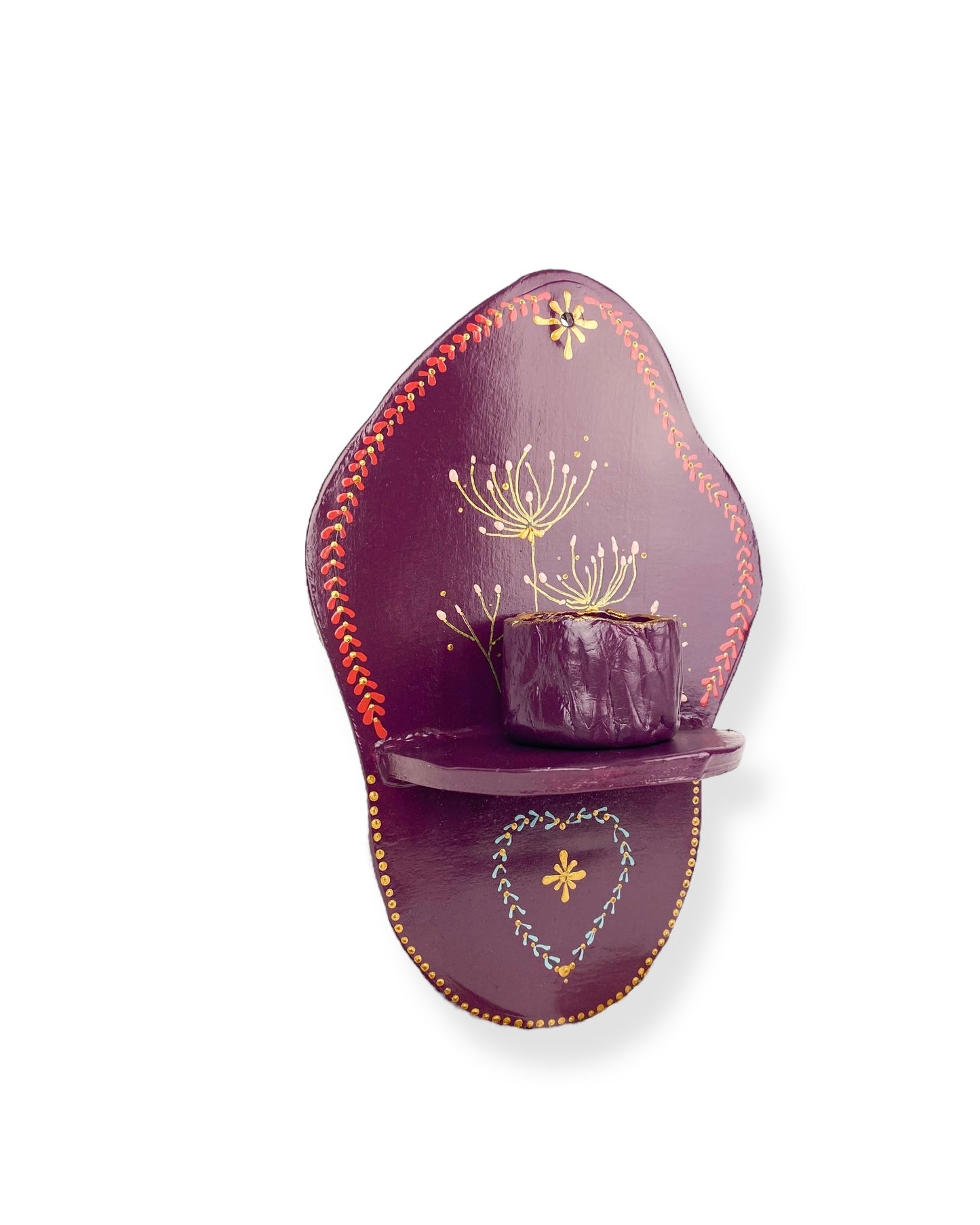 MUURORNAMENT PURPLE FLOWERS