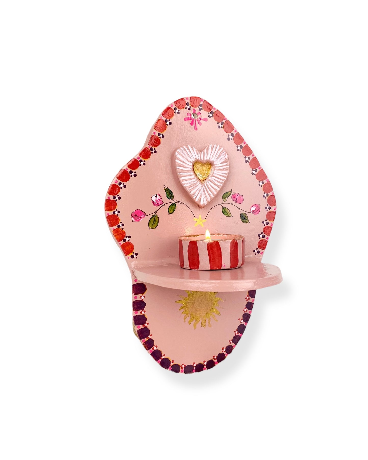 MUURORNAMENT PINK HEART