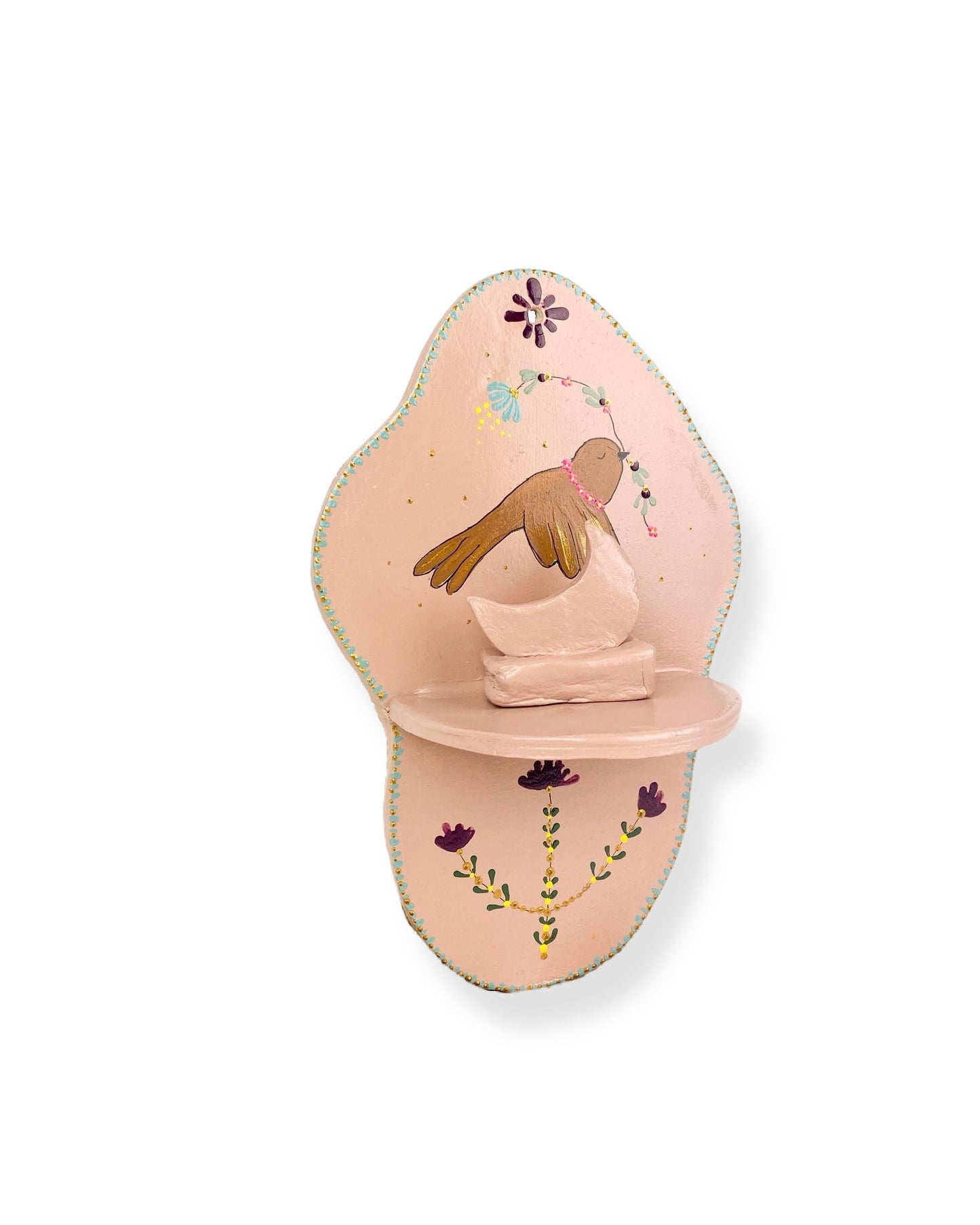 MUURORNAMENT PINK ZWALUW