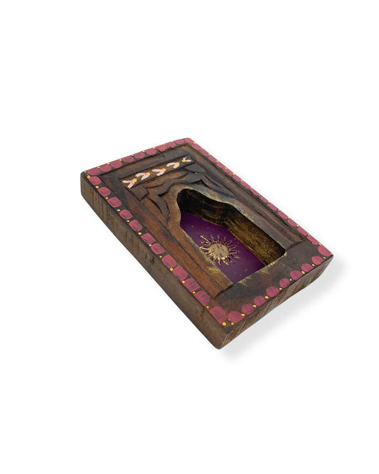 VINTAGE HOUTEN MUURORNAMENT