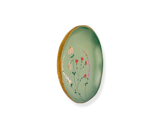 WANDBORD GREEN FLOWERS