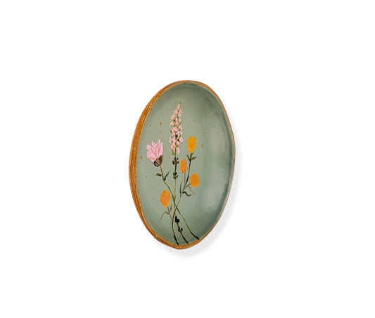 WANDBORD GREEN FLOWERS
