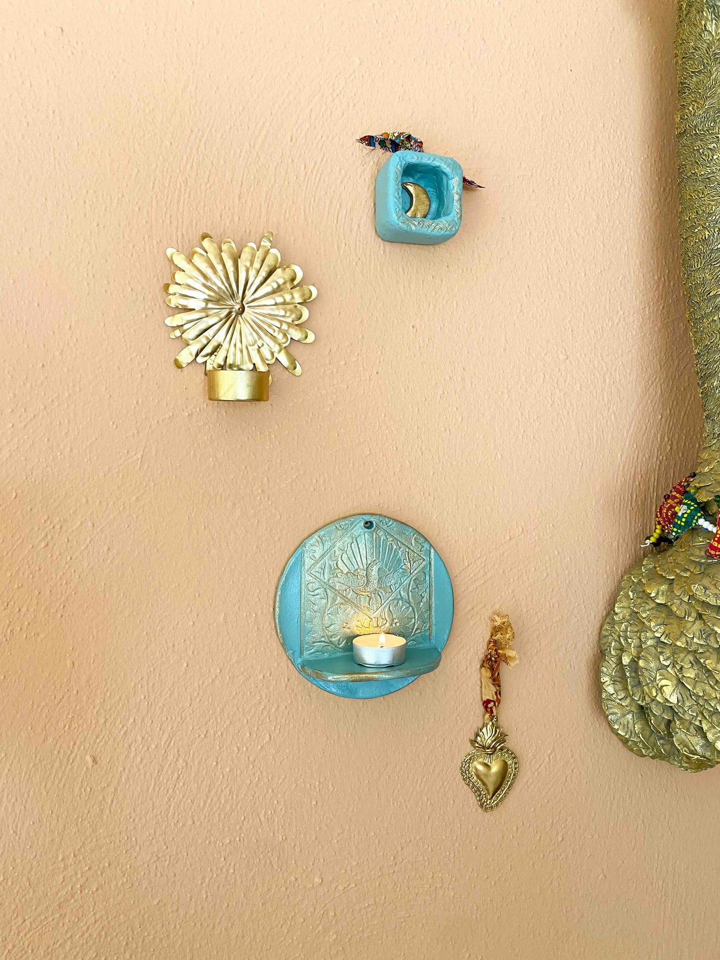 WAXINELICHTHOUDER PEACOCK