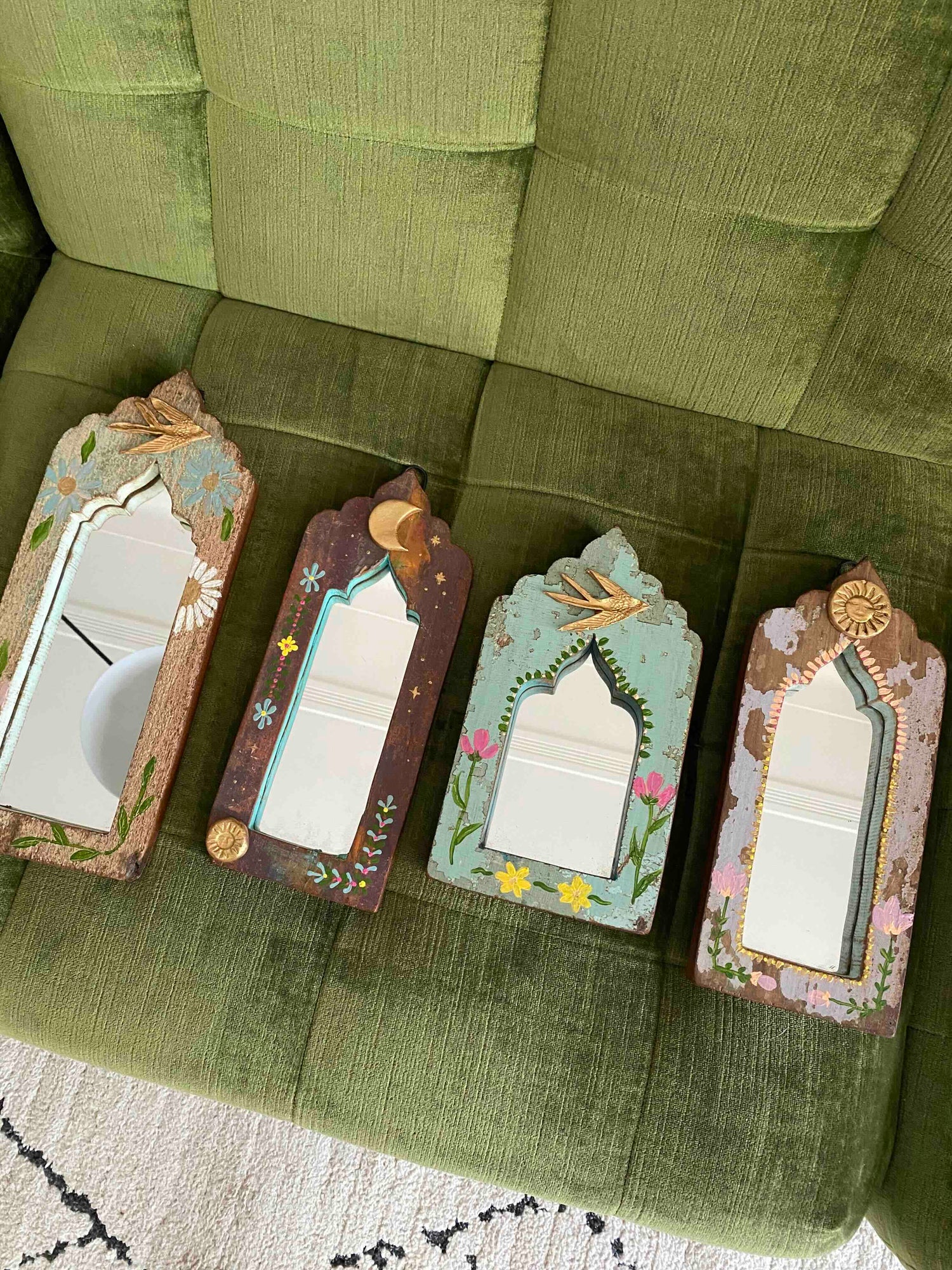 Upcyclede houten spiegels