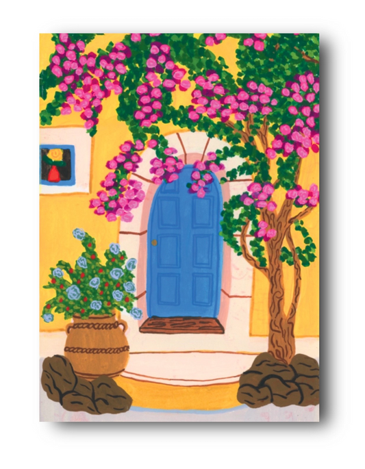 A5 ART PRINT BLUE DOOR