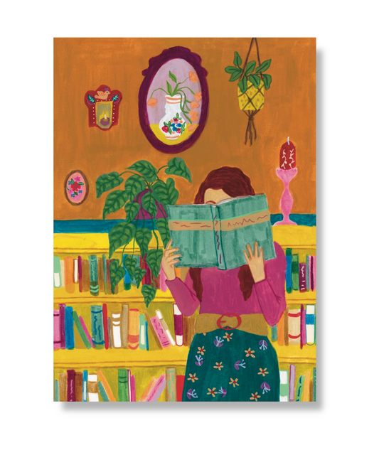 A5 ART PRINT READING BOOK