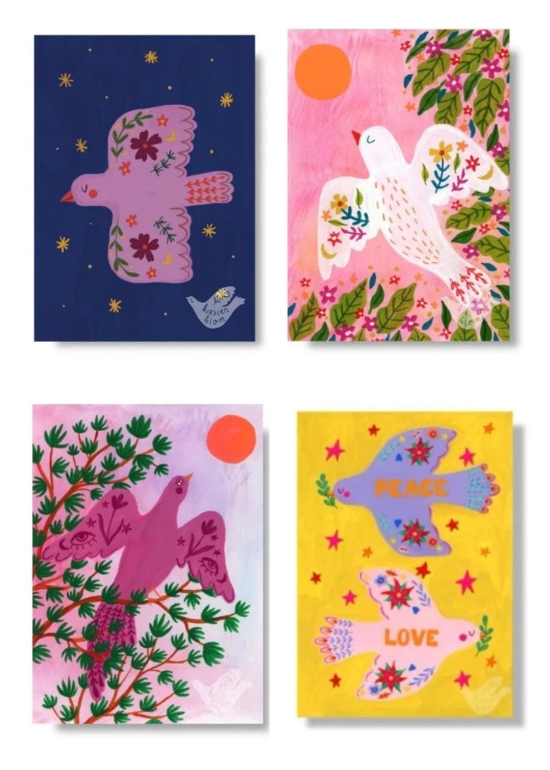 ANSICHTKAARTENSET BIRDS