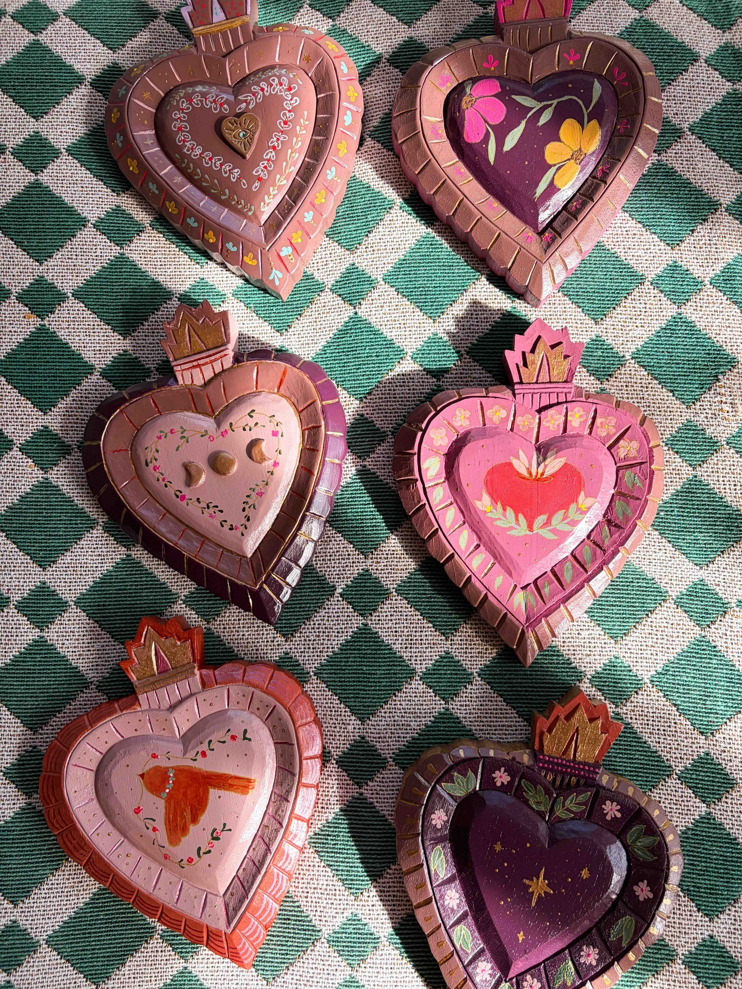 WALL ART HEART FLOWERS