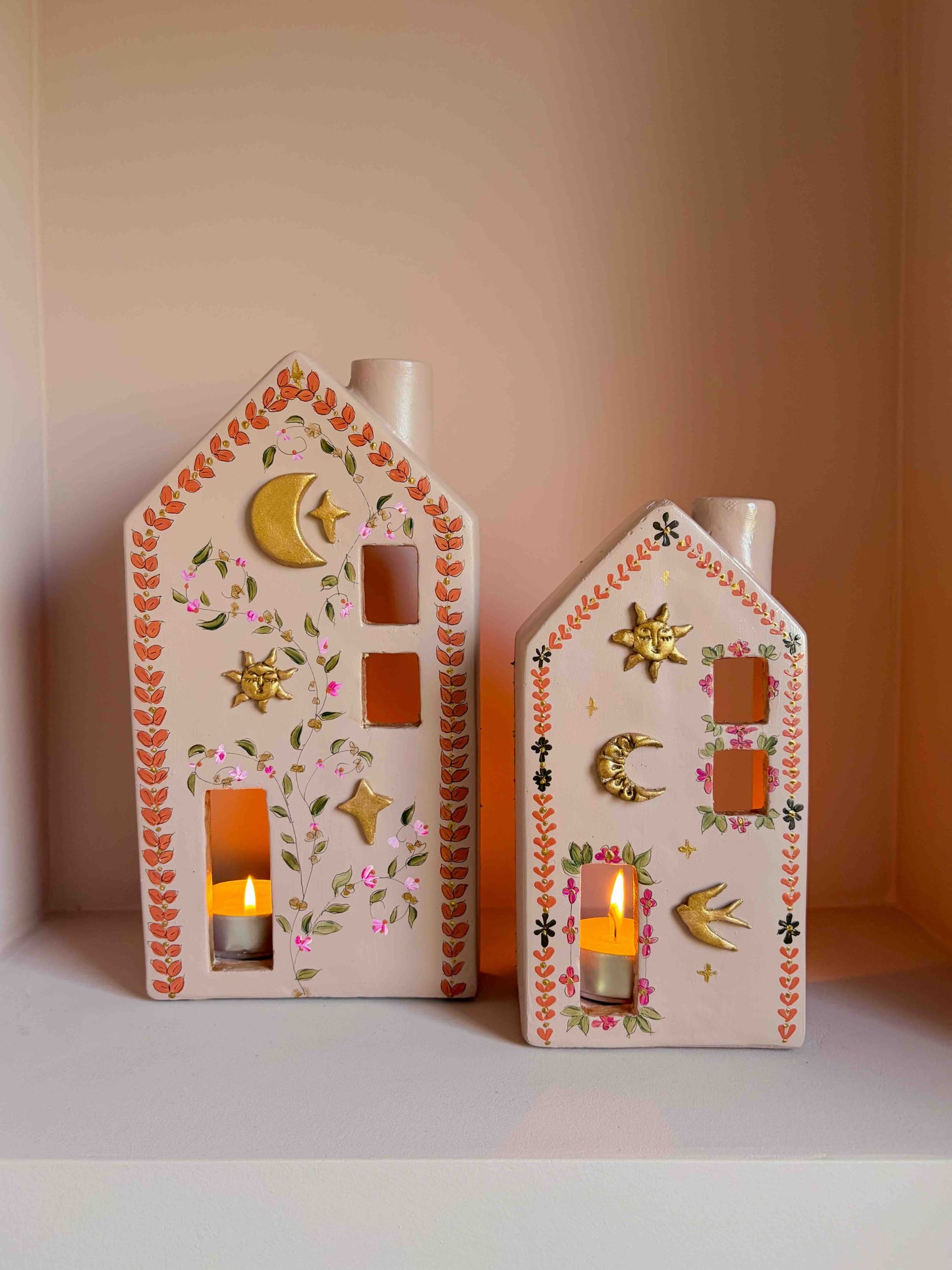 HUISJE PINK FLOWERS M