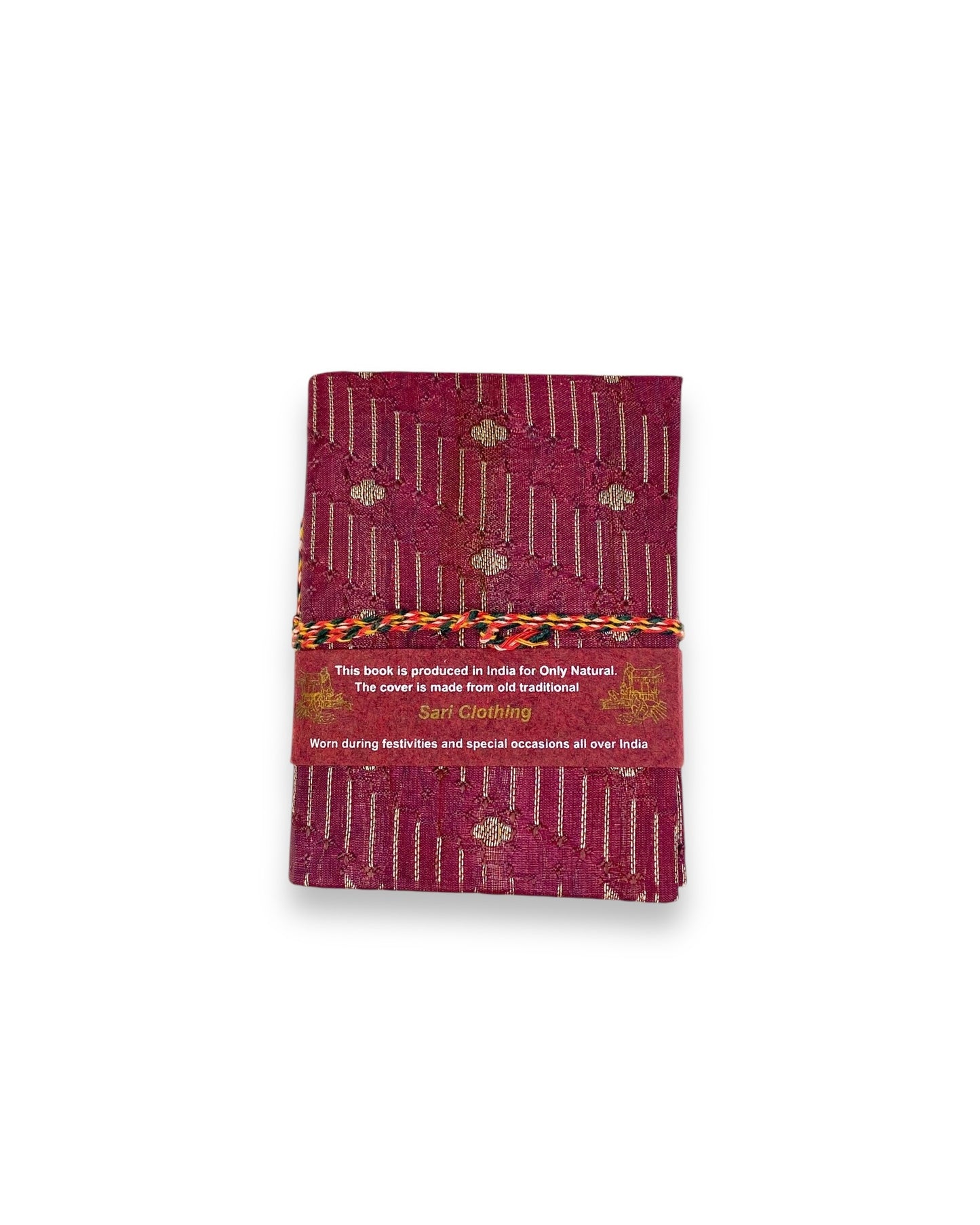 NOTEBOOK SMALL VINTAGE SARI AUBERGINE