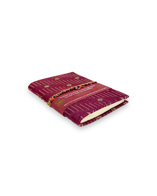 NOTEBOOK SMALL VINTAGE SARI AUBERGINE