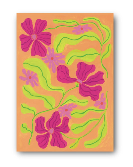 ART PRINT COLOURED FLOWERS