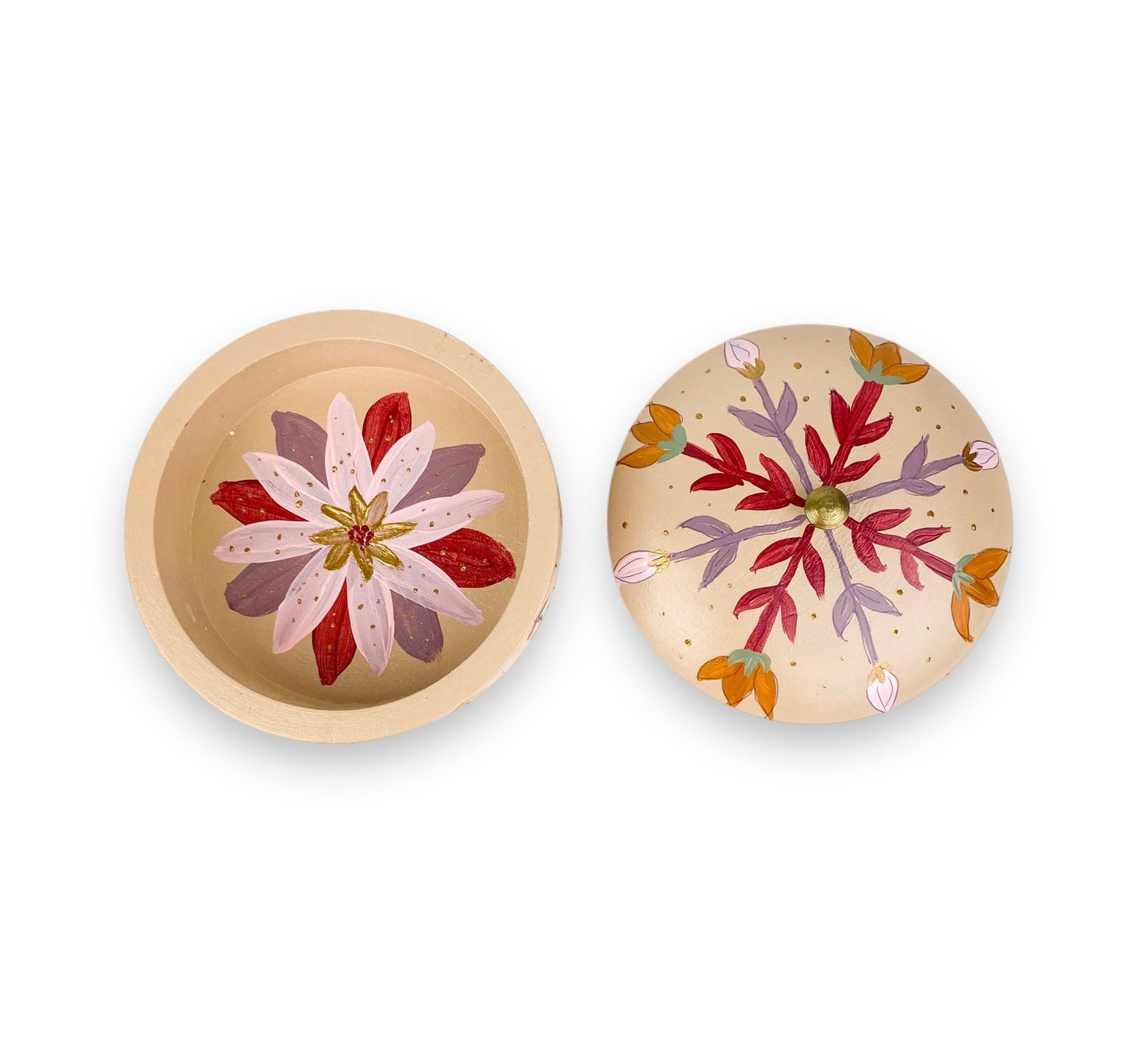 ROND SIERADENDOOSJE BEIGE MANDALA