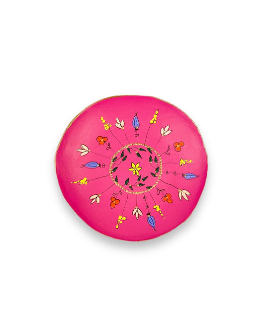 WANDBORD FUCHSIA MANDALA