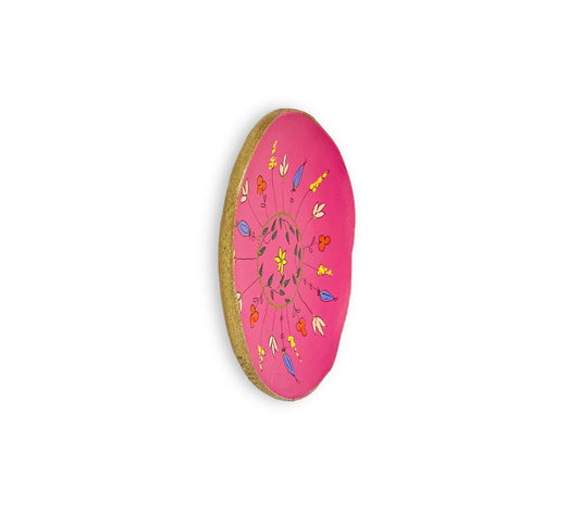 WANDBORD FUCHSIA MANDALA