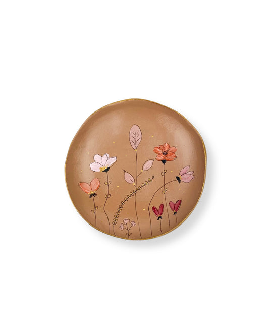 WANDBORD BROWN FLOWERS