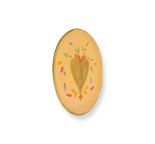 XL WANDBORD YELLOW HEART