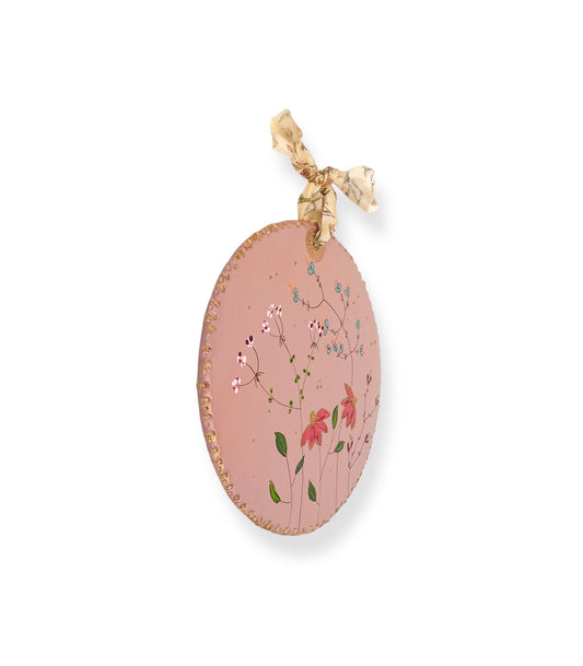 XL WANDBORD PINK FLOWERS