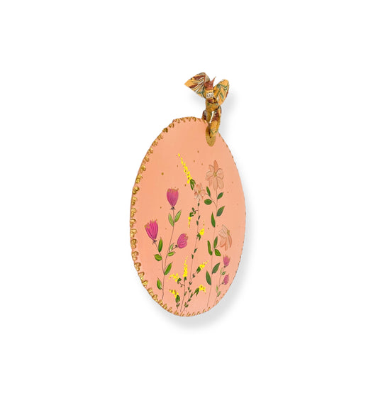 XL WANDBORD PINK FLOWERS