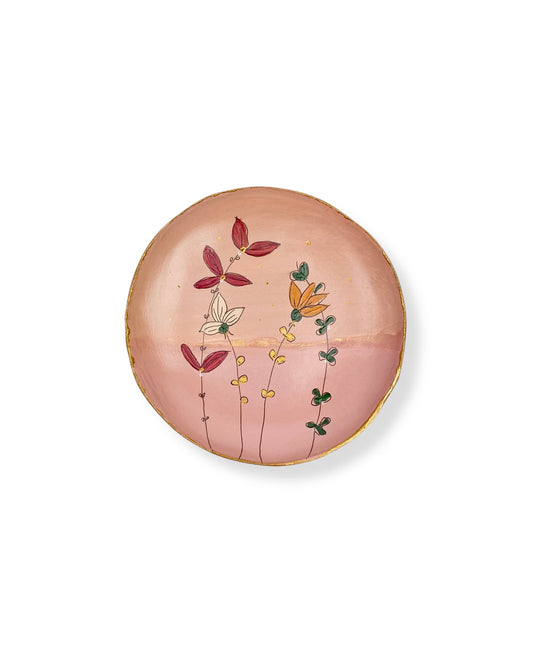 WANDBORD PINK FLOWERS