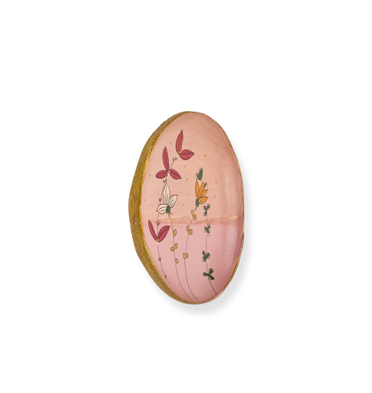 WANDBORD PINK FLOWERS