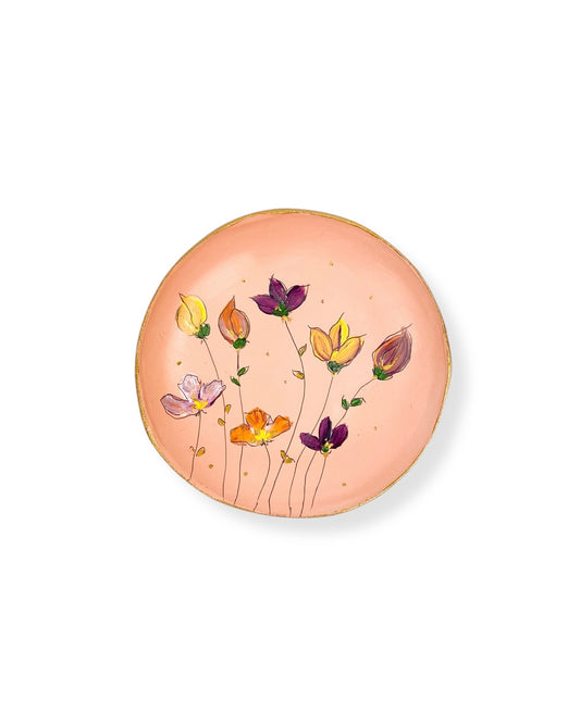 WANDBORD PINK FLOWERS