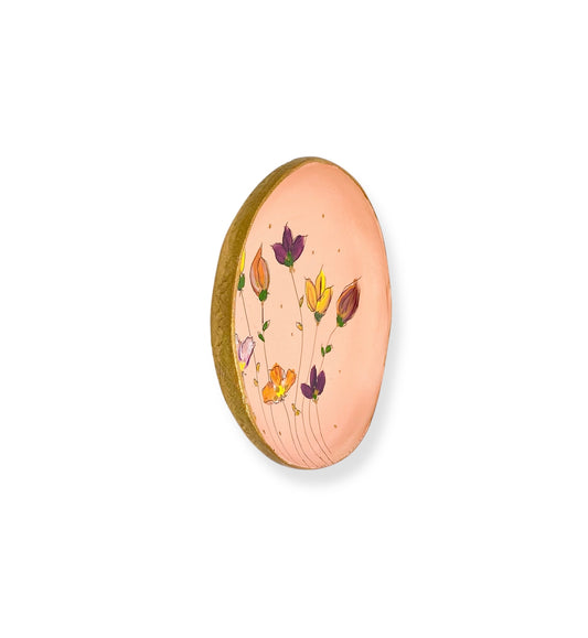 WANDBORD PINK FLOWERS