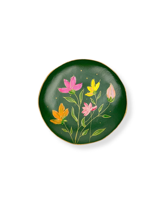 WANDBORD GREEN FLOWERS