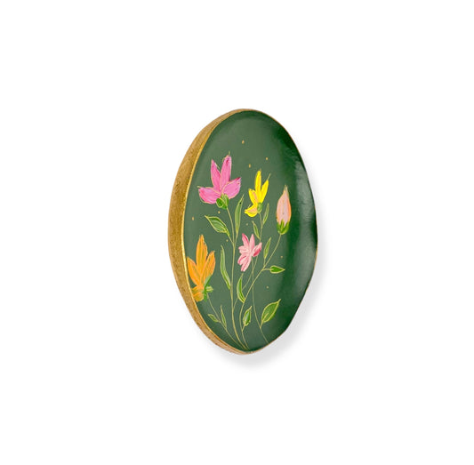 WANDBORD GREEN FLOWERS