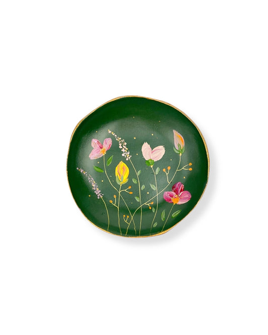WANDBORD GREEN FLOWERS