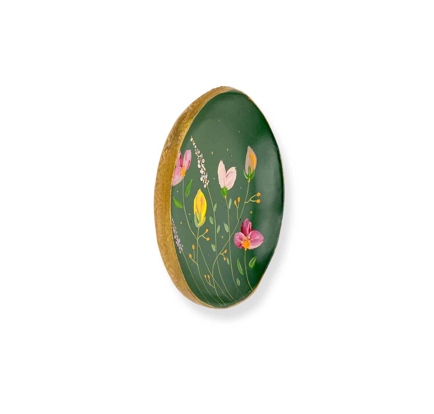 WANDBORD GREEN FLOWERS