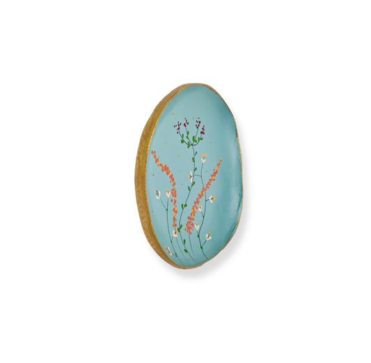 WANDBORD BLUE FLOWERS