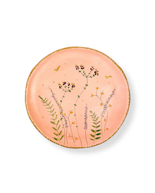 XL WANDBORD PINK FLOWERS