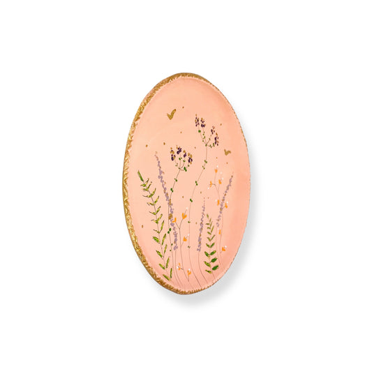 XL WANDBORD PINK FLOWERS