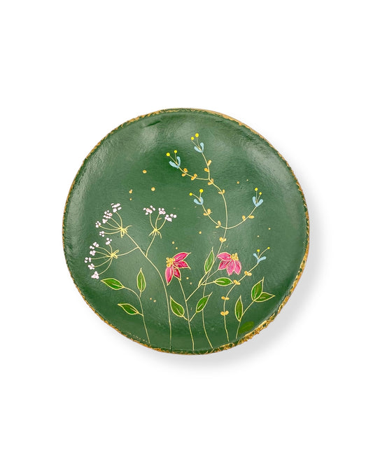 XL WANDBORD GREEN FLOWERS