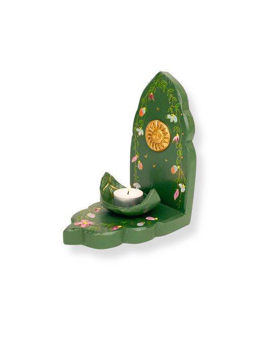 HOUTEN ALTAAR GREEN FLOWERS