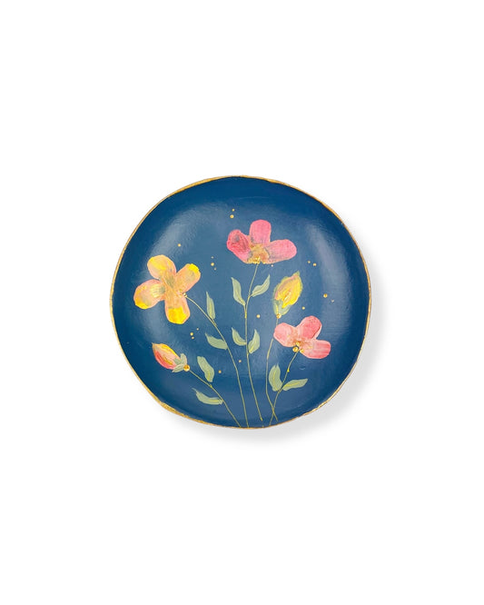 WANDBORD BLUE FLOWERS
