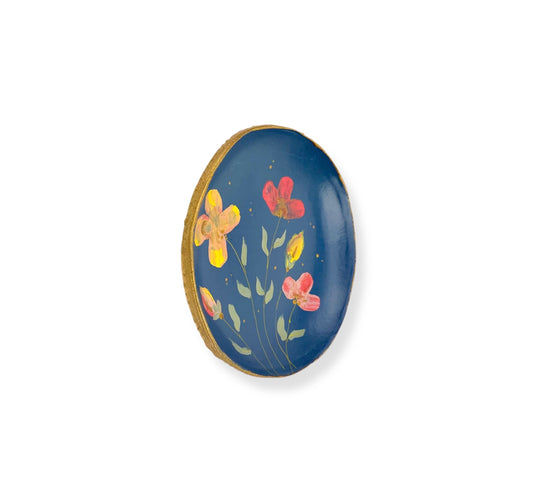 WANDBORD BLUE FLOWERS