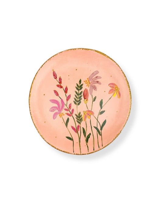 XL WANDBORD PINK FLOWERS