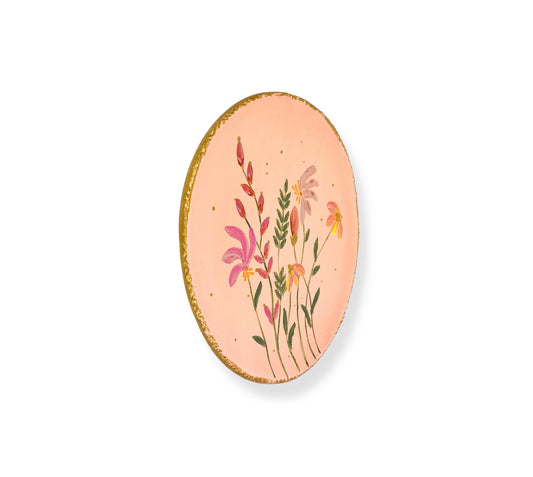 XL WANDBORD PINK FLOWERS