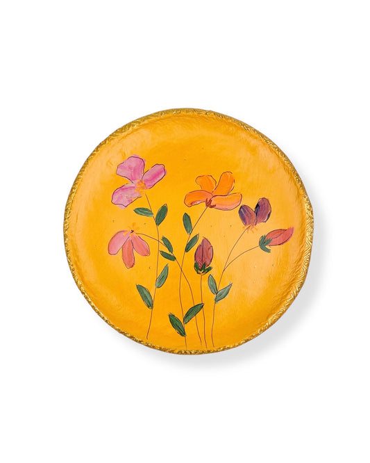 XL WANDBORD YELLOW FLOWERS