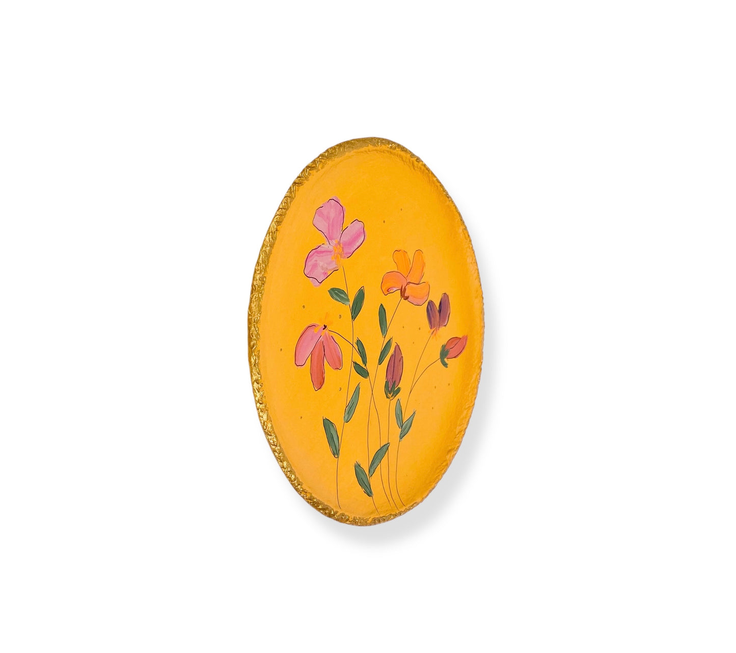 XL WANDBORD YELLOW FLOWERS