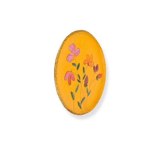 XL WANDBORD YELLOW FLOWERS